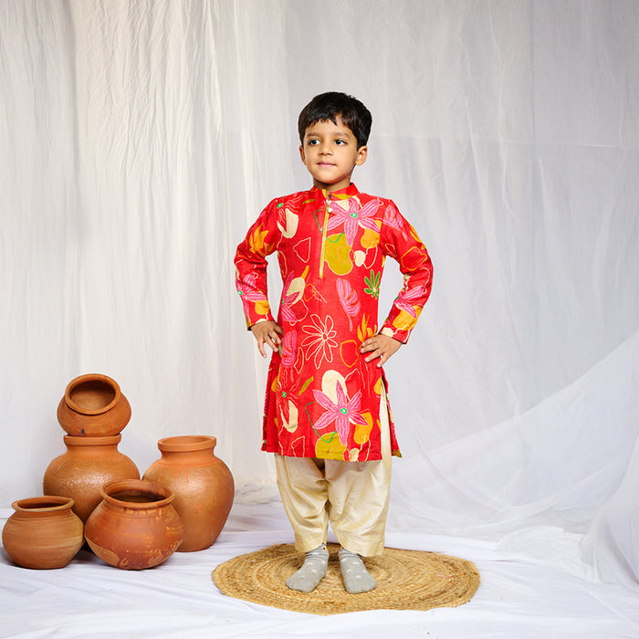 Floral Kurta Patiala Pant Set