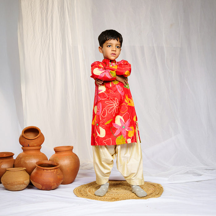 Floral Kurta Patiala Pant Set