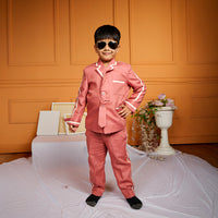 Rust Colour Coat Pant  Set