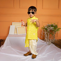 Self Embroidered Kurta Dhoti Pant Set