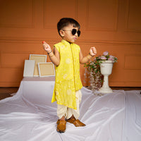 Self Embroidered Kurta Dhoti Pant Set
