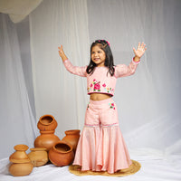 Floral Top with Embroidered Pants