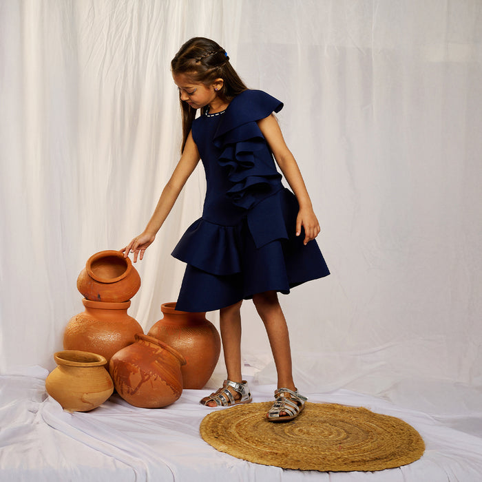Blue Ruffle Frock