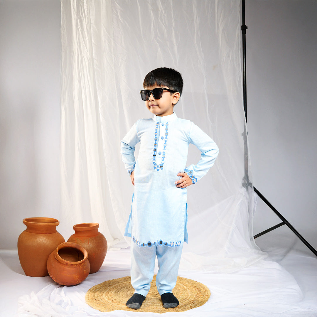 Mirror Work Kurta Set