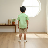 Green Pacman Embroidered Shirt