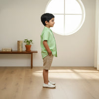 Green Pacman Embroidered Shirt