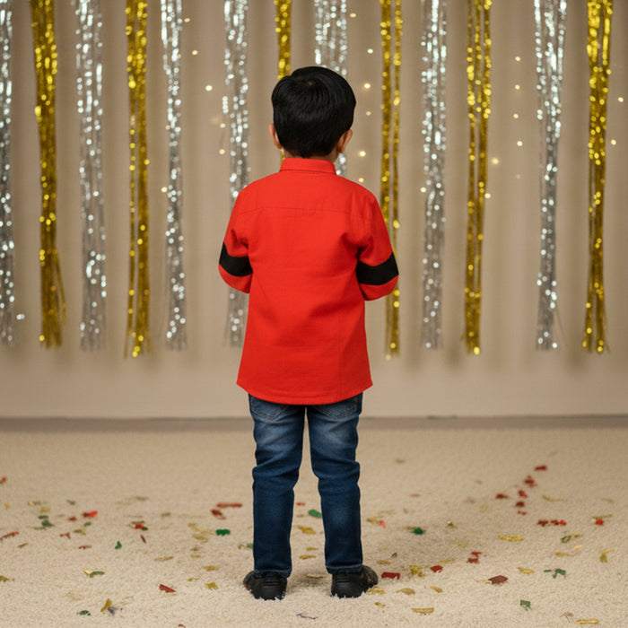 Red and White Shirt With Stripes