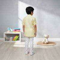 Yellow Shirt With Elephant Embroidery