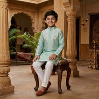 Blue Embroidered Kurta Set