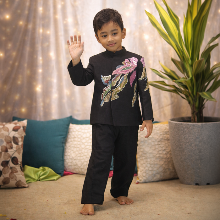 Embroidered Bandgala With Matching Pants