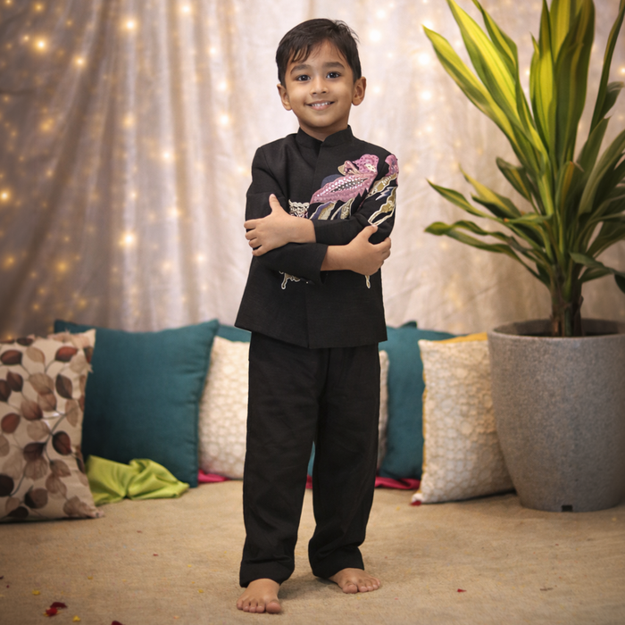 Embroidered Bandgala With Matching Pants