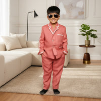 Rust Colour Coat Pant  Set