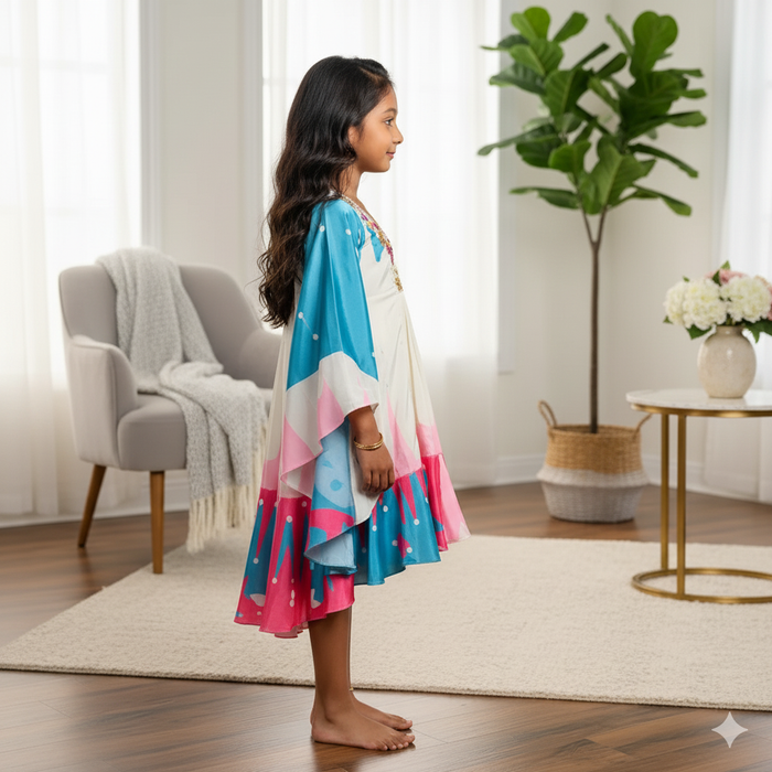 Multicolour Embroidered Kaftan