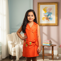 Orange Frock with Cute Mermaid Embellishment
