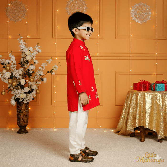 Bird Embroidery Kurta Pant Set