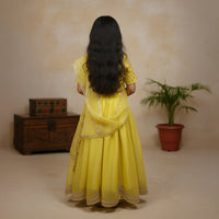 Lime Green Gotta Patti Top With Lehenga and Dupatta