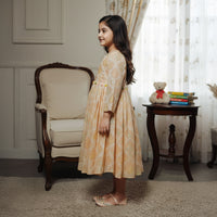Peach Thread Embroidered Heavy Anarkali Suit