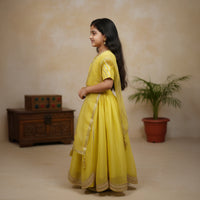 Lime Green Gotta Patti Top With Lehenga and Dupatta