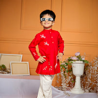 Bird Embroidery Kurta Pant Set