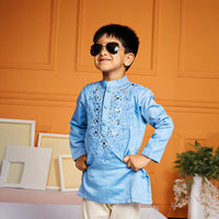 Mirror Embroidery Kurta Pant Set