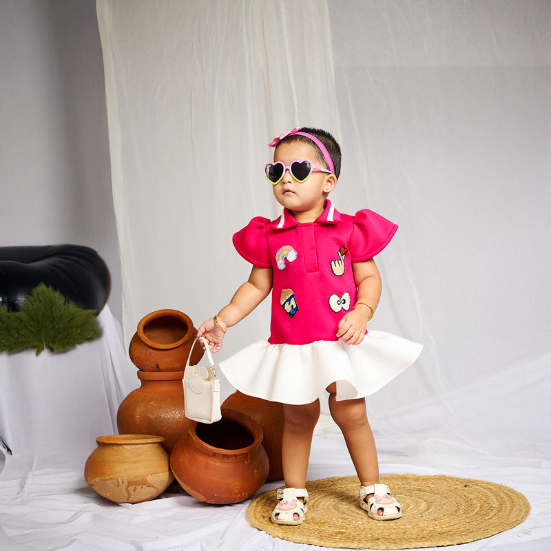 Patch Embroidered Frock