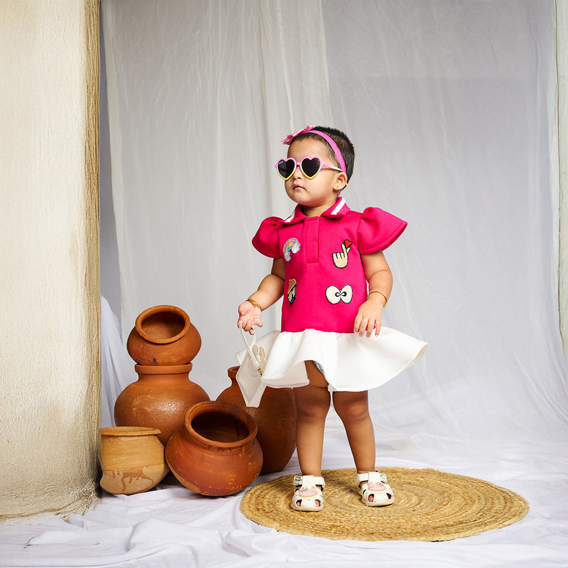 Patch Embroidered Frock