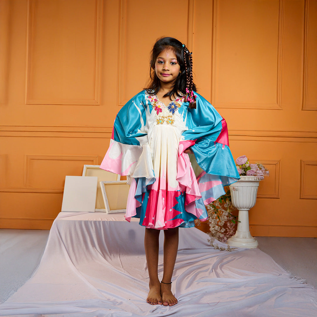 Multicolour Embroidered Kaftan