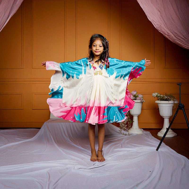 Multicolour Embroidered Kaftan