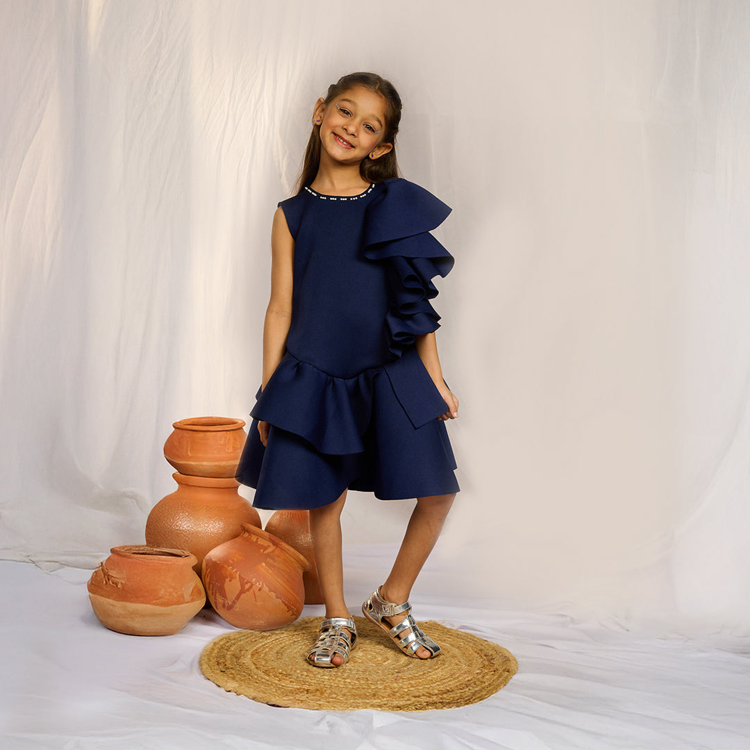 Blue Ruffle Frock