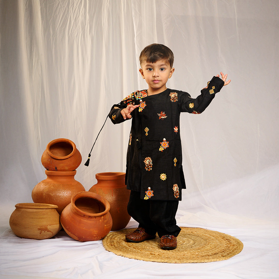 Asymmetrical Kurta Pant Set