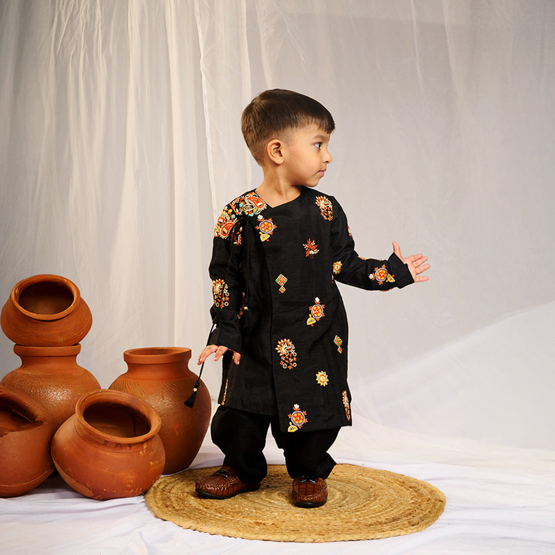 Asymmetrical Kurta Pant Set