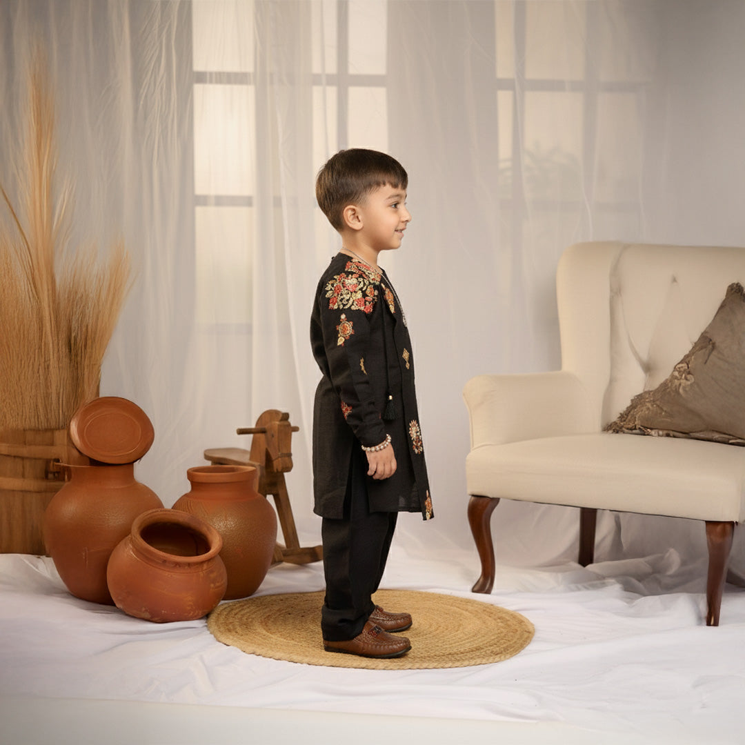 Asymmetrical Kurta Pant Set