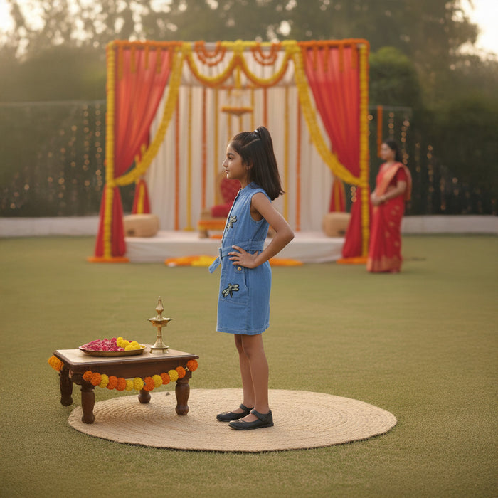 Firefly Embroidered Denim Frock