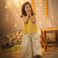 Yellow Short Kurti With Palazzo Pants