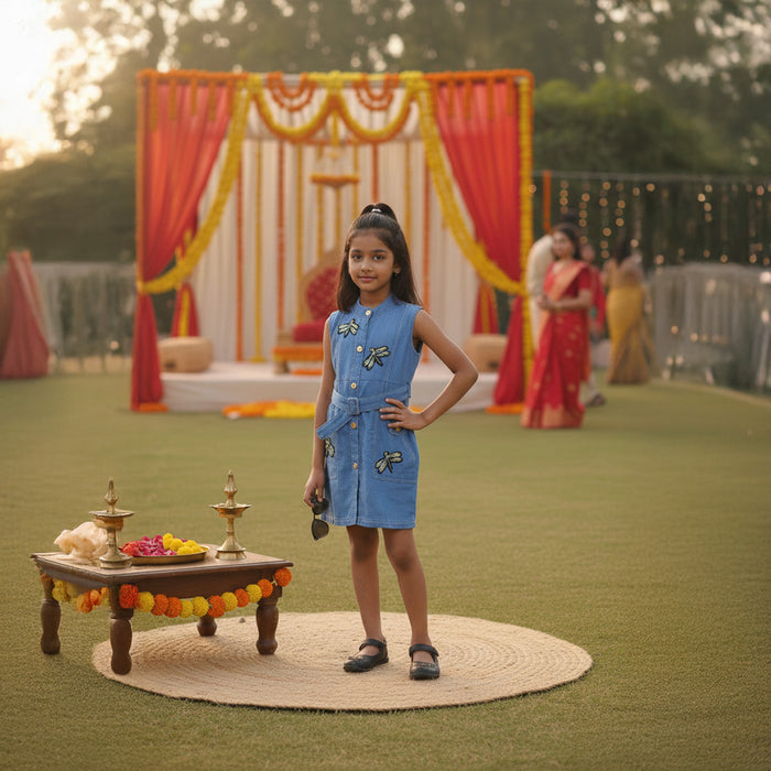 Firefly Embroidered Denim Frock